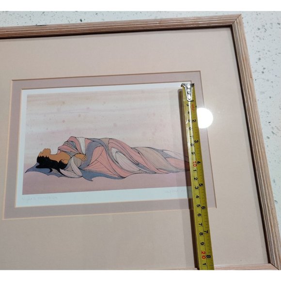 Ioyan Mani Watercolor "NIGHT'S PROTECTION" Pencil Tilted 13X15" Signed & Framed - Picture 6 of 8